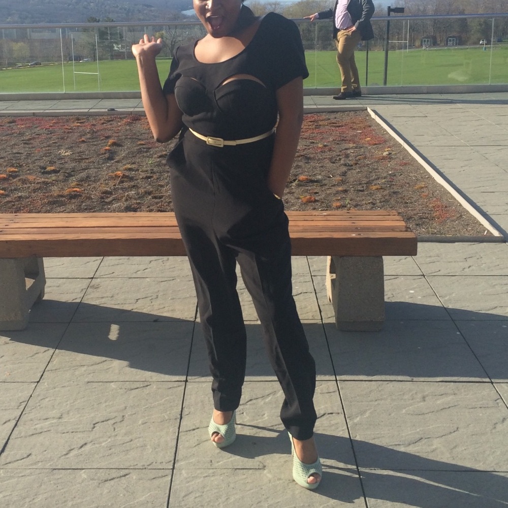 Black cut out jumpsuit
